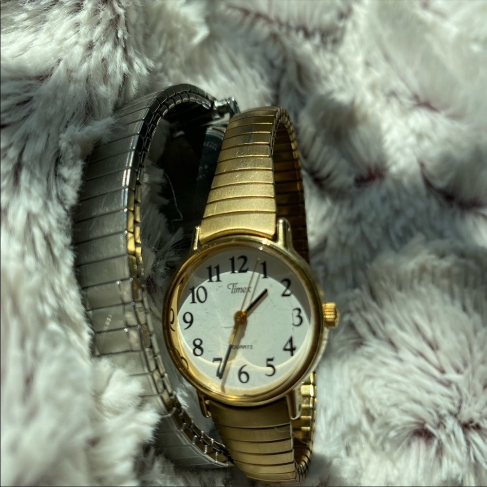 Timex Ladies Gold Stainless Steel Expansion Band